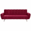 Canapé Convertible 3 Places En Velours Rouge Bordeaux SELNES -Deco.fr Soldes Boutique canape 16167333