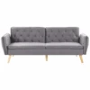 Canapé Convertible 2 Places En Velours Gris BARDU -Deco.fr Soldes Boutique canape 16169313