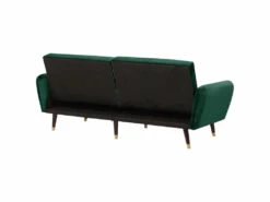 Canapé Convertible 3 Places En Velours Vert Foncé VIMMERBY 15 Canapé Convertible 3 Places En Velours Vert Foncé VIMMERBY -Deco.fr Soldes Boutique canape 16170343