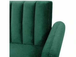 Canapé Convertible 3 Places En Velours Vert Foncé VIMMERBY 16 Canapé Convertible 3 Places En Velours Vert Foncé VIMMERBY -Deco.fr Soldes Boutique canape 16170345