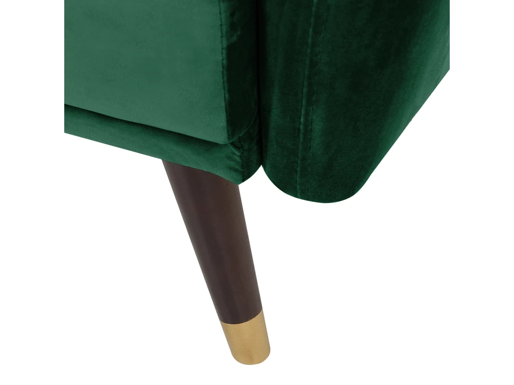 Canapé Convertible 3 Places En Velours Vert Foncé VIMMERBY 8 Canapé Convertible 3 Places En Velours Vert Foncé VIMMERBY – Image 8