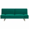 Canapé Convertible 2 Places En Velours Vert YORK