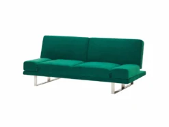 Canapé Convertible 2 Places En Velours Vert YORK 13 Canapé Convertible 2 Places En Velours Vert YORK -Deco.fr Soldes Boutique canape 16171967