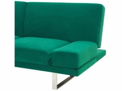 Canapé Convertible 2 Places En Velours Vert YORK 16 Canapé Convertible 2 Places En Velours Vert YORK -Deco.fr Soldes Boutique canape 16171973