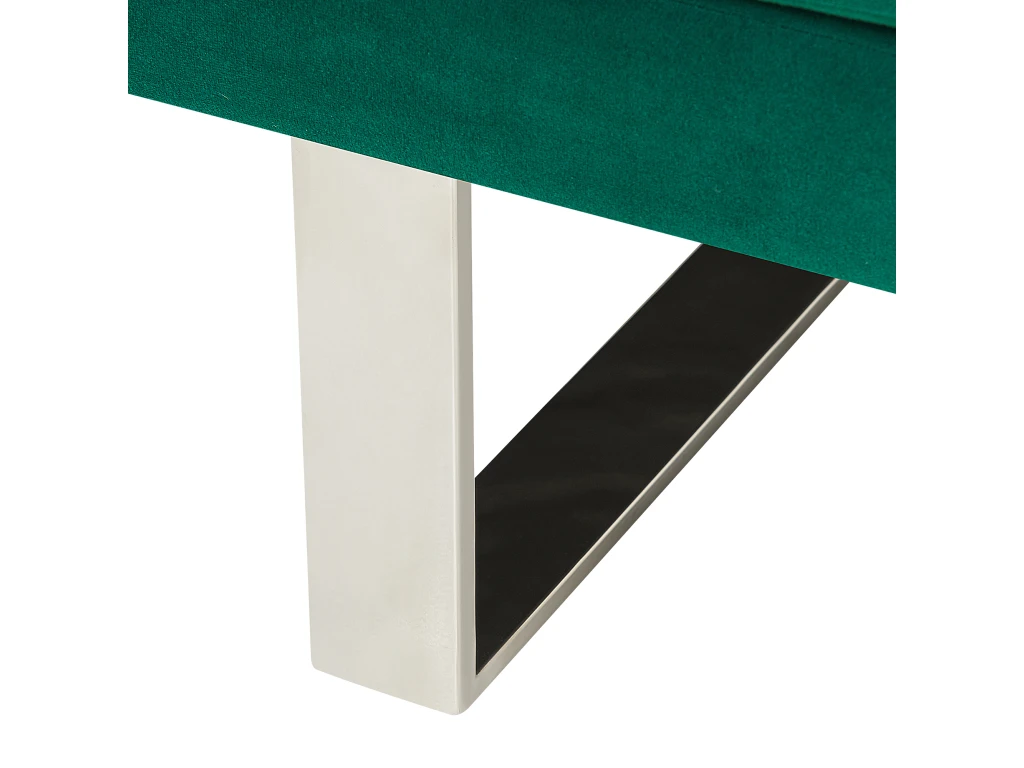 Canapé Convertible 2 Places En Velours Vert YORK 9 Canapé Convertible 2 Places En Velours Vert YORK – Image 9