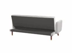 Canapé Convertible 3 Places En Velours Gris Clair SENJA 15 Canapé Convertible 3 Places En Velours Gris Clair SENJA -Deco.fr Soldes Boutique canape 16174383