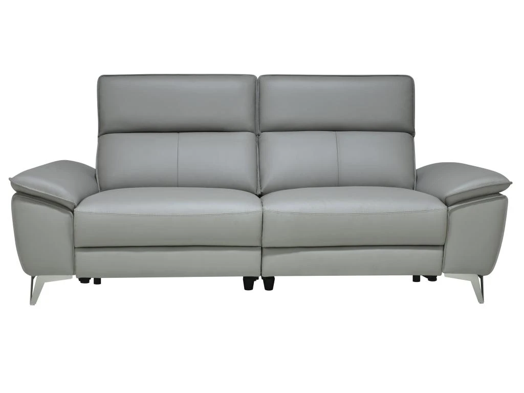 Canapé 3 Places Relax électrique En Cuir Et Simili SPARTE - Taupe 3 Canapé 3 Places Relax électrique En Cuir Et Simili SPARTE - Taupe – Image 3