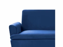 Canapé Convertible 3 Places En Velours Bleu Marine VETTRE 18 Canapé Convertible 3 Places En Velours Bleu Marine VETTRE -Deco.fr Soldes Boutique canape 16644881