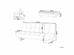 Canapé Convertible 3 Places En Tissu Gris Clair ALSTEN -Deco.fr Soldes Boutique canape 16645783