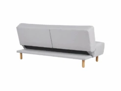 Canapé Convertible 3 Places En Tissu Gris Clair ALSTEN -Deco.fr Soldes Boutique canape 16645791