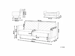 Canapé Convertible 3 Places En Velours Noir SENJA 12 Canapé Convertible 3 Places En Velours Noir SENJA -Deco.fr Soldes Boutique canape 16646199