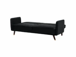 Canapé Convertible 3 Places En Velours Noir SENJA 15 Canapé Convertible 3 Places En Velours Noir SENJA -Deco.fr Soldes Boutique canape 16646205