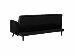 Canapé Convertible 3 Places En Velours Noir SENJA 16 Canapé Convertible 3 Places En Velours Noir SENJA -Deco.fr Soldes Boutique canape 16646207