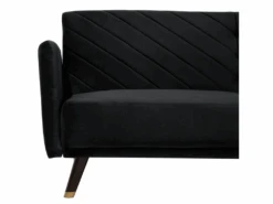 Canapé Convertible 3 Places En Velours Noir SENJA 17 Canapé Convertible 3 Places En Velours Noir SENJA -Deco.fr Soldes Boutique canape 16646209