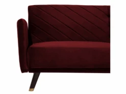 Canapé Convertible 3 Places En Velours Rouge SENJA 18 Canapé Convertible 3 Places En Velours Rouge SENJA -Deco.fr Soldes Boutique canape 16647897