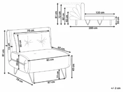 Banquette Convertible 1 Place En Velours Bleu Marine VESTFOLD -Deco.fr Soldes Boutique canape 16650251