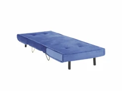 Banquette Convertible 1 Place En Velours Bleu Marine VESTFOLD -Deco.fr Soldes Boutique canape 16650263