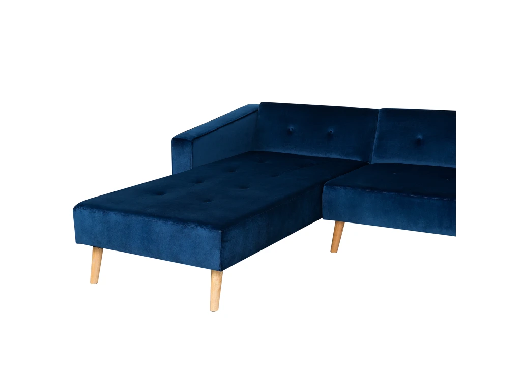 Canapé Angle à Droite - Vadso - Velours, Bleu 10 Canapé Angle à Droite - Vadso - Velours, Bleu – Image 10