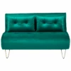 Banquette Convertible 2 Places En Velours Vert Foncé VESTFOLD