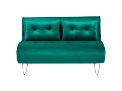 Banquette Convertible 2 Places En Velours Vert Foncé VESTFOLD