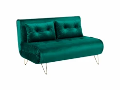 Banquette Convertible 2 Places En Velours Vert Foncé VESTFOLD 13 Banquette Convertible 2 Places En Velours Vert Foncé VESTFOLD -Deco.fr Soldes Boutique canape 16653343