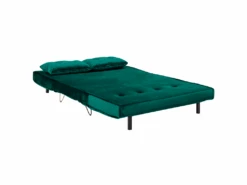 Banquette Convertible 2 Places En Velours Vert Foncé VESTFOLD 17 Banquette Convertible 2 Places En Velours Vert Foncé VESTFOLD -Deco.fr Soldes Boutique canape 16653351