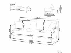 Canapé Convertible 3 Places En Velours Rose LUCAN -Deco.fr Soldes Boutique canape 16654185