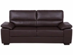 Canapé 3 Places En Cuir PU Marron VOGAR