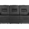 Canapé 3 Places En Cuir PU Noir Avec Position Réglable BERGEN -Deco.fr Soldes Boutique canape 16666251