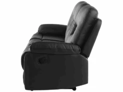 Canapé 3 Places En Cuir PU Noir Avec Position Réglable BERGEN -Deco.fr Soldes Boutique canape 16666263