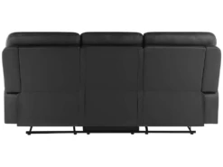 Canapé 3 Places En Cuir PU Noir Avec Position Réglable BERGEN -Deco.fr Soldes Boutique canape 16666265