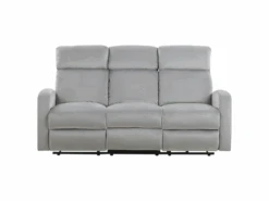 Canapé éléctrique Inclinable 3 Places En Velours Gris Clair VERDAL 14 Canapé éléctrique Inclinable 3 Places En Velours Gris Clair VERDAL -Deco.fr Soldes Boutique canape 16666913