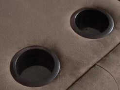 Canapé 3 Places Clic-clac En Microfibre DEVONSHIRE Avec Tablette Centrale Rabattable - Marron 17 Canapé 3 Places Clic-clac En Microfibre DEVONSHIRE Avec Tablette Centrale Rabattable - Marron -Deco.fr Soldes Boutique canape 167759