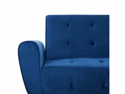 Canapé Convertible 3 Places Velours Bleu Marine SELNES 15 Canapé Convertible 3 Places Velours Bleu Marine SELNES -Deco.fr Soldes Boutique canape 17147399