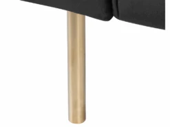 Canapé Convertible 3 Places En Velours Noir VISNES 19 Canapé Convertible 3 Places En Velours Noir VISNES -Deco.fr Soldes Boutique canape 17452065