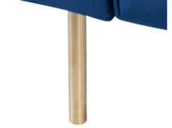 Canapé Convertible 3 Places En Velours Bleu Marine VISNES -Deco.fr Soldes Boutique canape 17470243