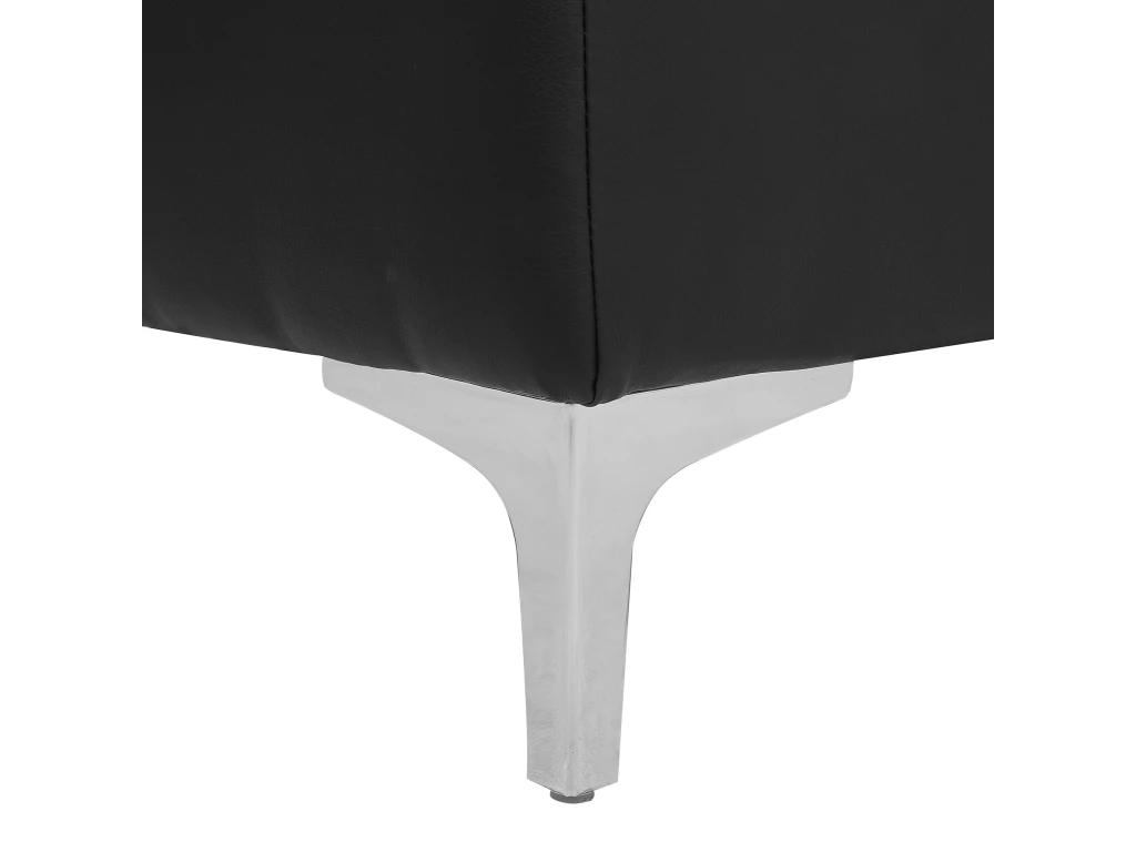 Canapé Panoramique Convertible En Cuir PU Noir 5 Places ABERDEEN 10 Canapé Panoramique Convertible En Cuir PU Noir 5 Places ABERDEEN – Image 10