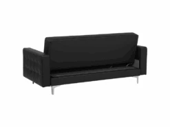 Canapé Convertible 3 Places En Cuir PU Noir ABERDEEN 17 Canapé Convertible 3 Places En Cuir PU Noir ABERDEEN -Deco.fr Soldes Boutique canape 17470877