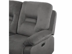 Canapé En Velours Gris 3 Places Inclinable Avec LED Et Port USB BERGEN -Deco.fr Soldes Boutique canape 17473779