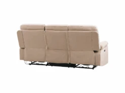 Canapé De Salon 3 Places électrique Inclinable En Velours Beige Avec LED Et Port USB BERGEN -Deco.fr Soldes Boutique canape 17473795