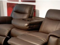 Canapé 3 Places Relax EVASION En Cuir - Marron -Deco.fr Soldes Boutique canape 174786