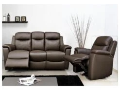 Canapé 3 Places Relax EVASION En Cuir - Marron -Deco.fr Soldes Boutique canape 17773