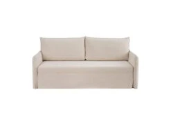 Canapé Convertible Matelas 180 Cm Tissu Beige - LINOU -Deco.fr Soldes Boutique canape 17788389