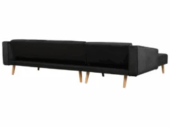 Canapé Angle à Droite - Vadso - Velours, Noir -Deco.fr Soldes Boutique canape 17940807
