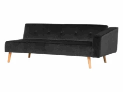 Canapé Angle à Droite - Vadso - Velours, Noir -Deco.fr Soldes Boutique canape 17940811
