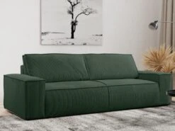 Canapé 4 Places Convertible En Velours Côtelé Vert AMELIA De Pascal Morabito -Deco.fr Soldes Boutique canape 17972103