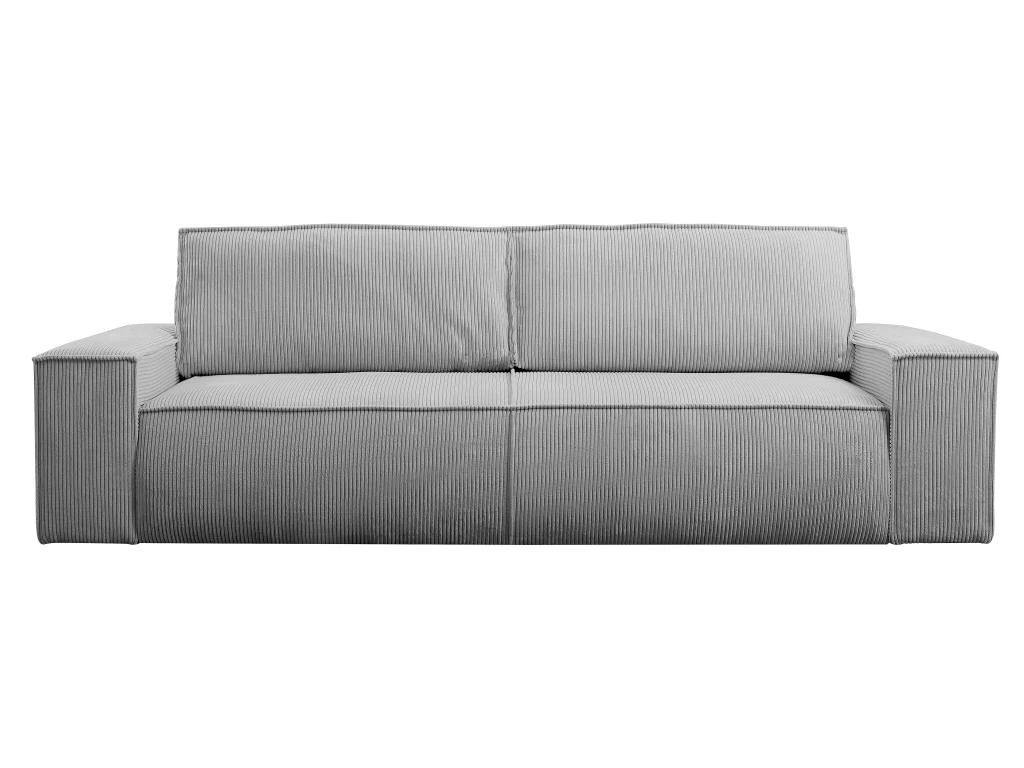 Canapé 4 Places Convertible En Velours Côtelé Gris Clair AMELIA De Pascal Morabito 3 Canapé 4 Places Convertible En Velours Côtelé Gris Clair AMELIA De Pascal Morabito – Image 3