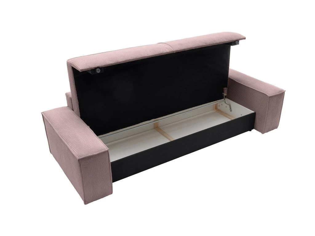 Canapé 4 Places Convertible En Velours Côtelé Rose AMELIA De Pascal Morabito 5 Canapé 4 Places Convertible En Velours Côtelé Rose AMELIA De Pascal Morabito – Image 5