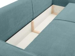 Canapé 4 Places Convertible En Velours Côtelé Bleu Clair AMELIA De Pascal Morabito 12 Canapé 4 Places Convertible En Velours Côtelé Bleu Clair AMELIA De Pascal Morabito -Deco.fr Soldes Boutique canape 17974441