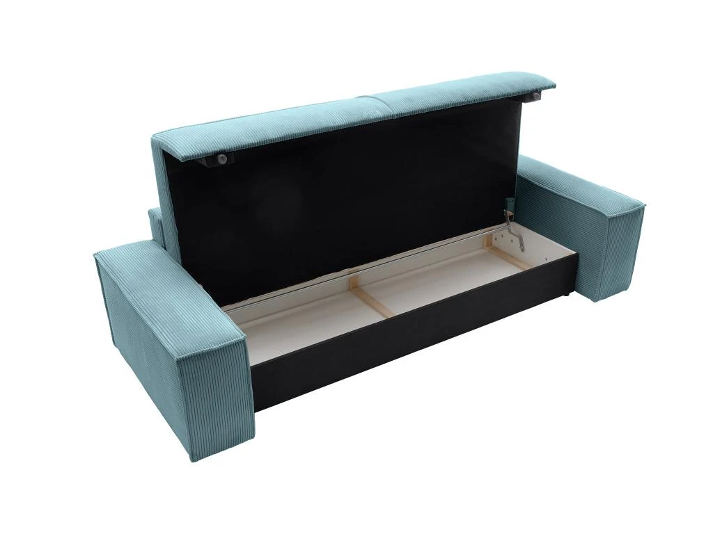 Canapé 4 Places Convertible En Velours Côtelé Bleu Clair AMELIA De Pascal Morabito 5 Canapé 4 Places Convertible En Velours Côtelé Bleu Clair AMELIA De Pascal Morabito – Image 5